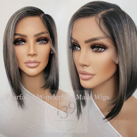 Baylage HD lace front bob wig with side part - Picture 2 of 2